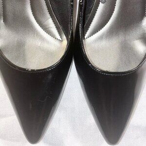 Comfort Plus by Predictions Size 10.5W Black Patent Leather Pumps Heels Women’s